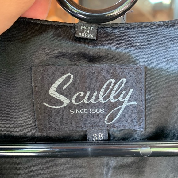 Scully vintage genuine leather classic black button down vest - Picture 9 of 15